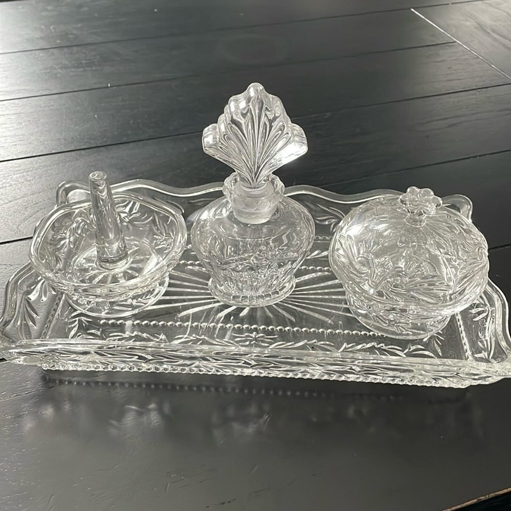 Princess Glass Vanity set.